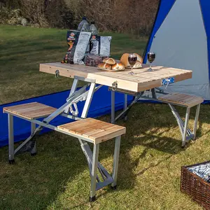 Andes Folding Wooden Camping Table