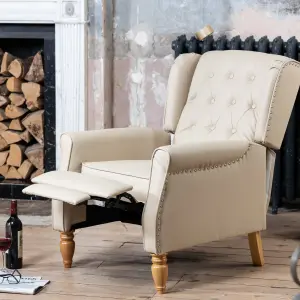 Galena Recliner Armchair - Cream