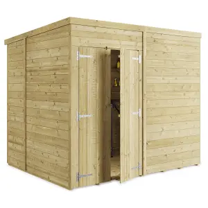 BillyOh Switch Tongue and Groove Pent Wooden Shed - 8x6 Windowed - 15mm Thickness