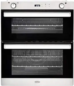 Belling BI702G Built-Under Gas Double Oven With Cook-To-Off Timer - Stainless Steel