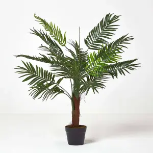 Homescapes Green Mini Palm Tree Artificial Plant with Pot, 100 cm