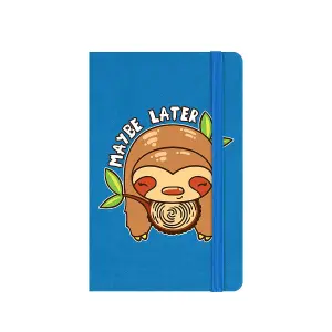 Grindstore Maybe Later Sleepy Sloth A6 Notebook Blue/Brown (A6)