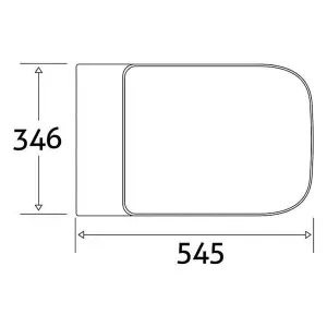 Aquarius Square Design Back to Wall Toilet with Soft Close Wrap Over Seat