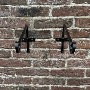 Metal Square Hanging Basket Brackets (29cm) Set of 2