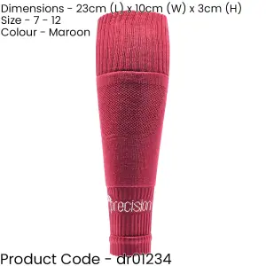 ADULT SIZE 7-12 Pro Footless Sleeve Football Socks - MAROON - Stretch Fit