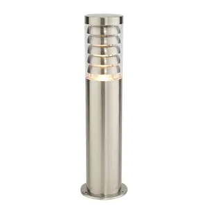 Luminosa Tango Outdoor Bollard Light Stainless Steel, Polycarbonate IP44, E27