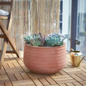 Verve Matt Natural Terracotta Plant pot (Dia) 36cm, (H)23cm, 21L