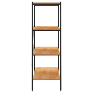 Berkfield 4-Tier Shelving Unit Black and Oak 80x40x130 cm