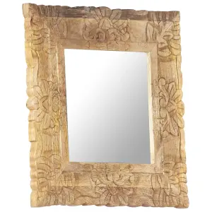 Berkfield Mirror 50x50 cm Solid Mango Wood