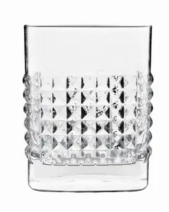 Luigi Bormioli Elixir Clear Round Crystal Dishwasher Safe Whisky Glasses Set and Decanter Pack of 5