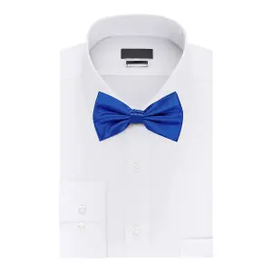 Royal Blue Satin Polyester Bow Tie for Casual & Formal Wear, Wedding Party Accessory