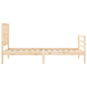 Berkfield Bed Frame with Headboard 90x200 cm Solid Wood