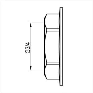 Plumbsure Brass Flange Threaded Backnut (Dia)19mm