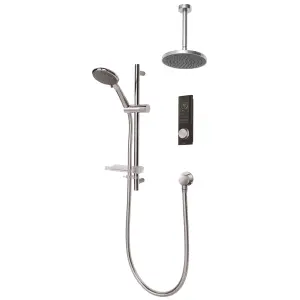 Triton Home Black Low pressure Pumped mixer Shower