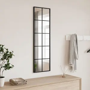 Mikayia Wall Mirror Black 100cm H x 30cm W