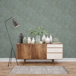 Galerie Feel Green Metallic Bark Wallpaper Roll