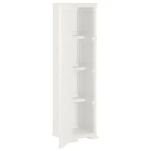 Berkfield Plastic Cabinet 40x43x164 cm Wood Design White