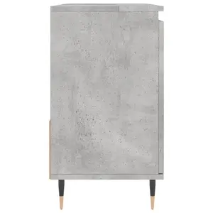 Berkfield Bathroom Cabinet Concrete Grey 65x33x60 cm Engineered Wood