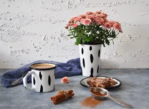 Rozi Stripe Collection Enamel Mug