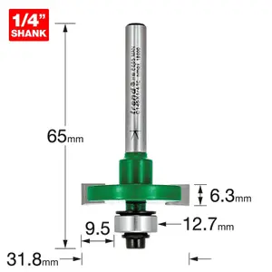 Trend C145 x 1/4 TCT Bearing Guided Slotting Cutter 6.3mm