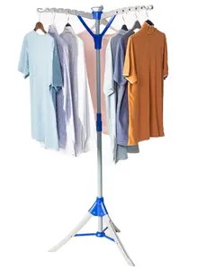 Homefront Clothes Rail Airer Drier, Portable Clothes Horse Hanger Rotary Tripod Design, Folds Flat for Storage, Easy Setup