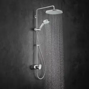 Mira Form dual outlet Gloss Chrome effect Rear fed Thermostatic Mixer Shower