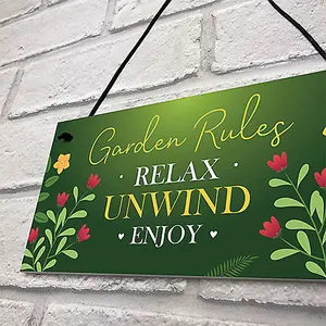 Garden Sign Outdoor Plaque Summerhouse Decking Shed Sign Home Decor Family Gift