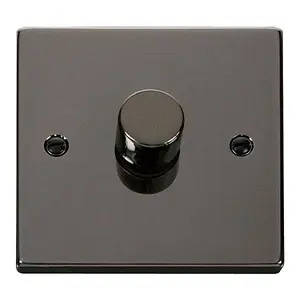 Black Nickel 1 Gang 2 Way 400w Dimmer Light Switch - SE Home