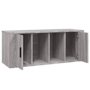 Berkfield TV Cabinet Grey Sonoma 100x35x40 cm Engineered Wood