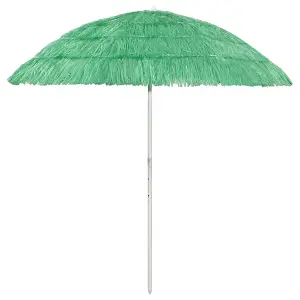 Berkfield Hawaii Beach Umbrella Green 240 cm