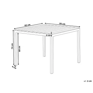 Garden Table Synthetic Material Beige PRATO