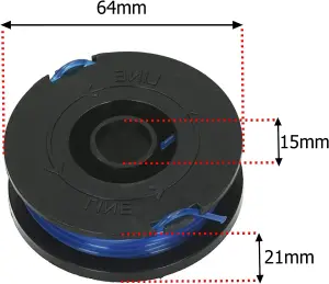 SPARES2GO 5m Line & Spool compatible with Qualcast GT2826 Strimmer Trimmer