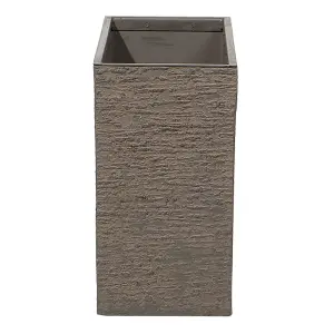 Rectangular Plant Pot 25 x 60 x 45 cm Brown EDESSA