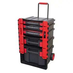 Sealey Professional Mobile Toolbox with 5 Removable Storage Cases AP860