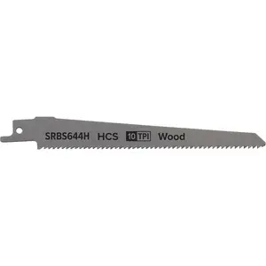 5-Pack 150mm HCS Reciprocating Saw Blades with 10 TPI for Wood Cutting