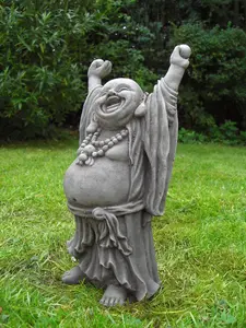 Small Happy Hand Up Buddha Garden Statue