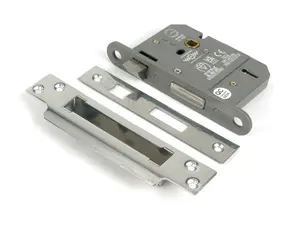 From The Anvil Polished SS 3" 5 Lever BS Sash Lock