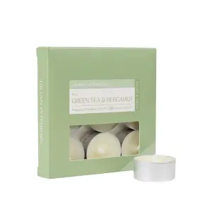 Wax lyrical Green tea & bergamot Small Tea lights, Pack of 9