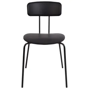 Set of 2 Dining Chairs SIBLEY Black