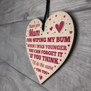 Red Ocean Funny Mum Mothers Day Gifts Birthday Gifts For Mum Wooden Heart Keespake Gift From Daughter Son