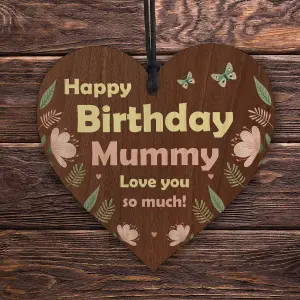 Red Ocean Birthday Gifts For Mummy Wooden Hanging Heart Mummy Gifts From Daughter Son Keepsake