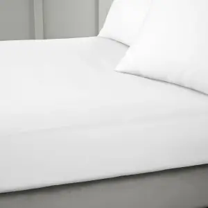 Bianca Fine Linens Bedroom 400 Thread Count Cotton Sateen Fitted Sheet 36cm Depth White