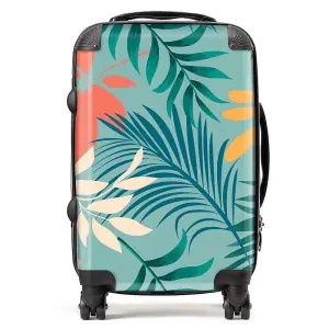 Abstract Bright Colorful Tropical Leaves Suitcase - Cabin