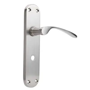 Sandleford Denton Bathroom Door Handle Lever Set - Brushed Nickel