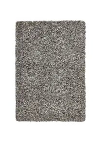 Silver Plain Shaggy Modern Machine Made Easy to Clean Rug for Living Room Bedroom and Dining Room-200cm X 290cm