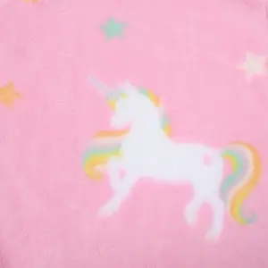 Unicorn Fleece Blanket with Sleeves Rainbow Wearable Supersoft Cosy Warm Throw