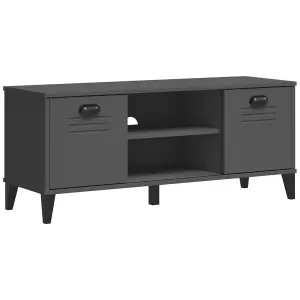 Berkfield Shoe Bench VIKEN Anthracite Grey 106x35x45 cm Engineered Wood