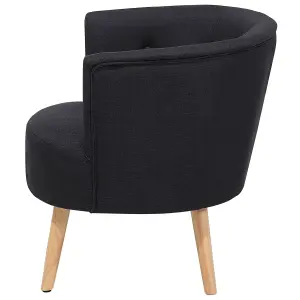 Beliani Modern Armchair ODENZEN Fabric Black