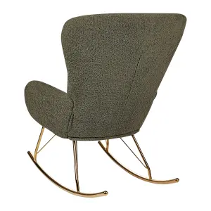 Rocking Chair ANASET Boucle Dark Green