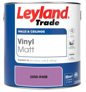 Leyland Trade Vinyl Matt Walls & Ceilings Emulsion Paint (2050-R40B) 2.5L